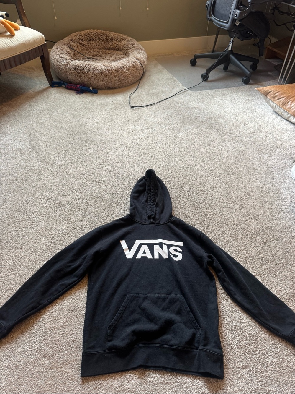 Vans Black Hoodie with White Logo